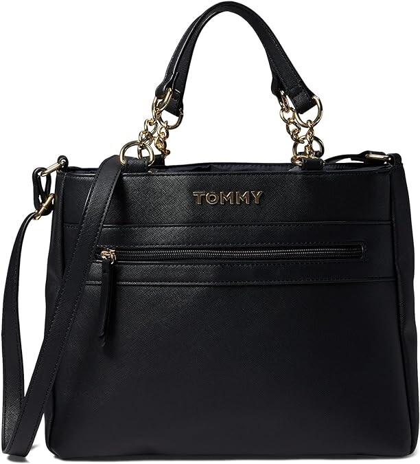 

Сумка-трансформер Tommy Hilfiger Kendall II, ПВХ сафьяно, черный