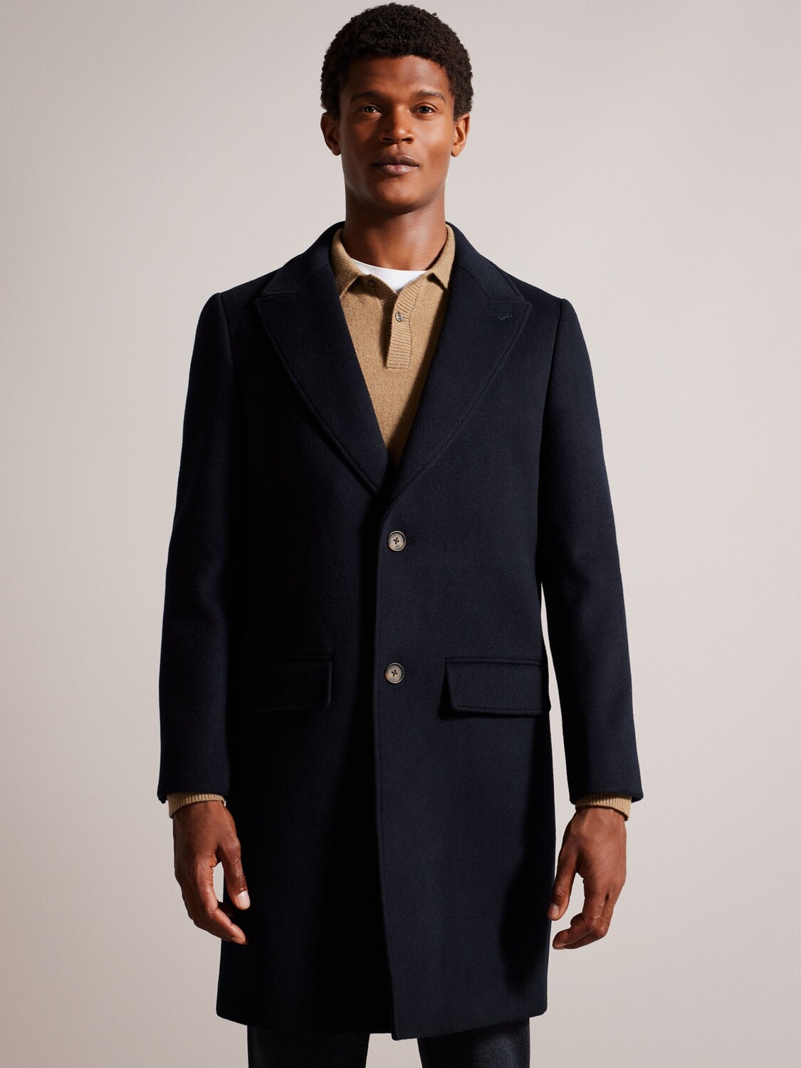 

Пальто Wilding из смесовой шерсти Ted Baker, синий темно-синий