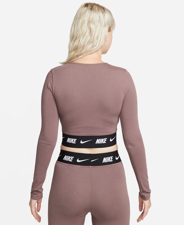 

Топ с длинными рукавами Nike, серо-коричневый