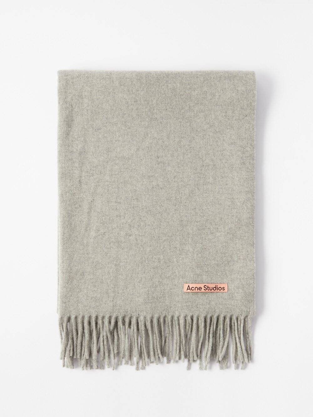 

Шерстяной шарф canada с бахромой Acne Studios, серый