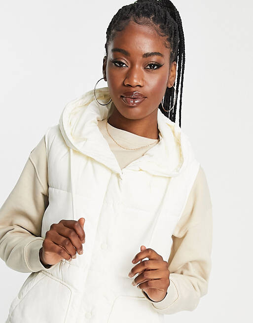 

Удлиненный жилет цвета экрю Pull&Bear