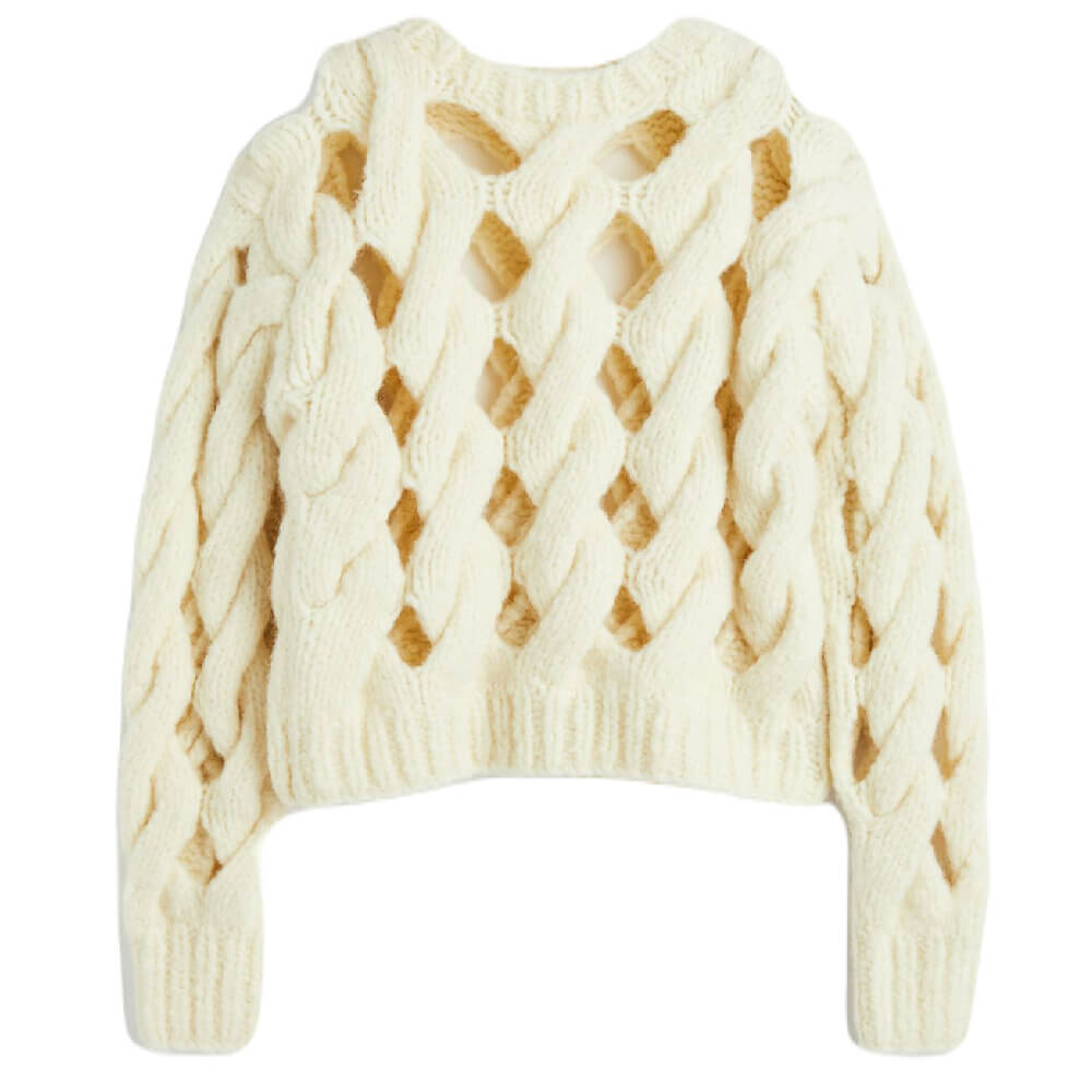 

Свитер H&M Cable-knit, кремовый, Бежевый