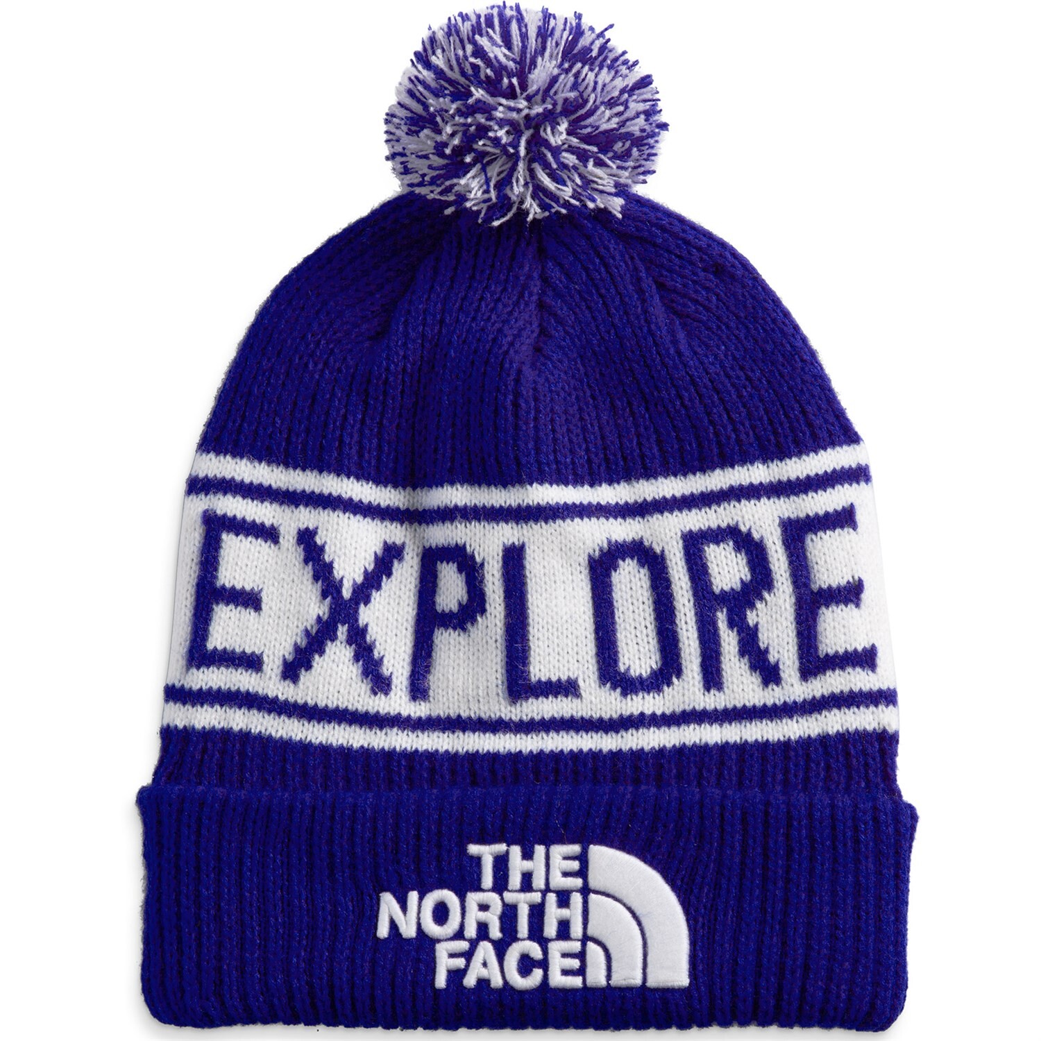 

Шапка - Бини The North Face Retro TNF Pom, лазурный