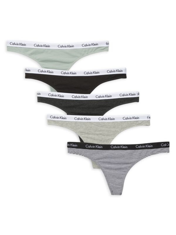 

Набор из 5 стрингов с логотипом Calvin Klein Black grey