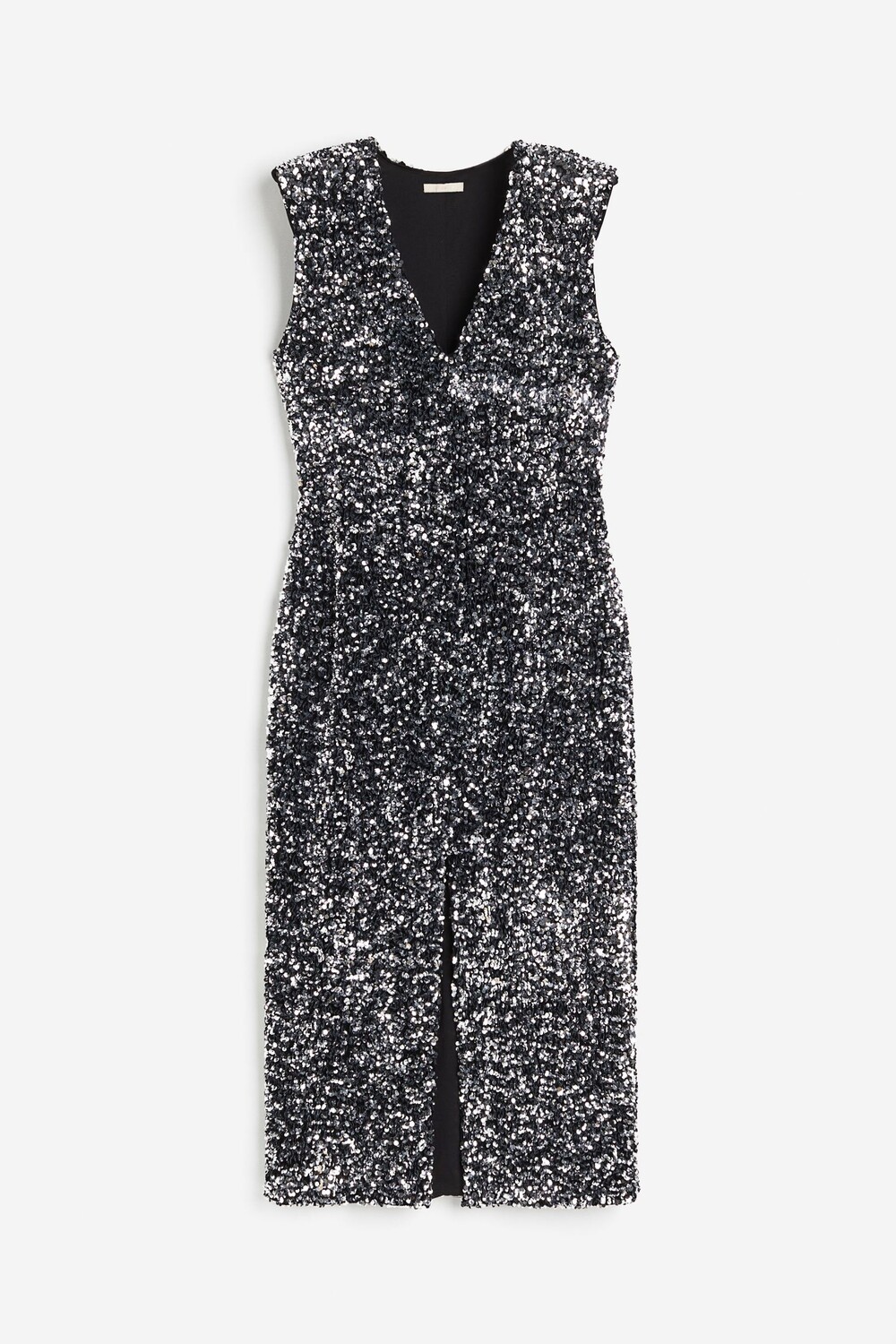 

Платье H&M Sequined Slit-hem, серый/серебристый