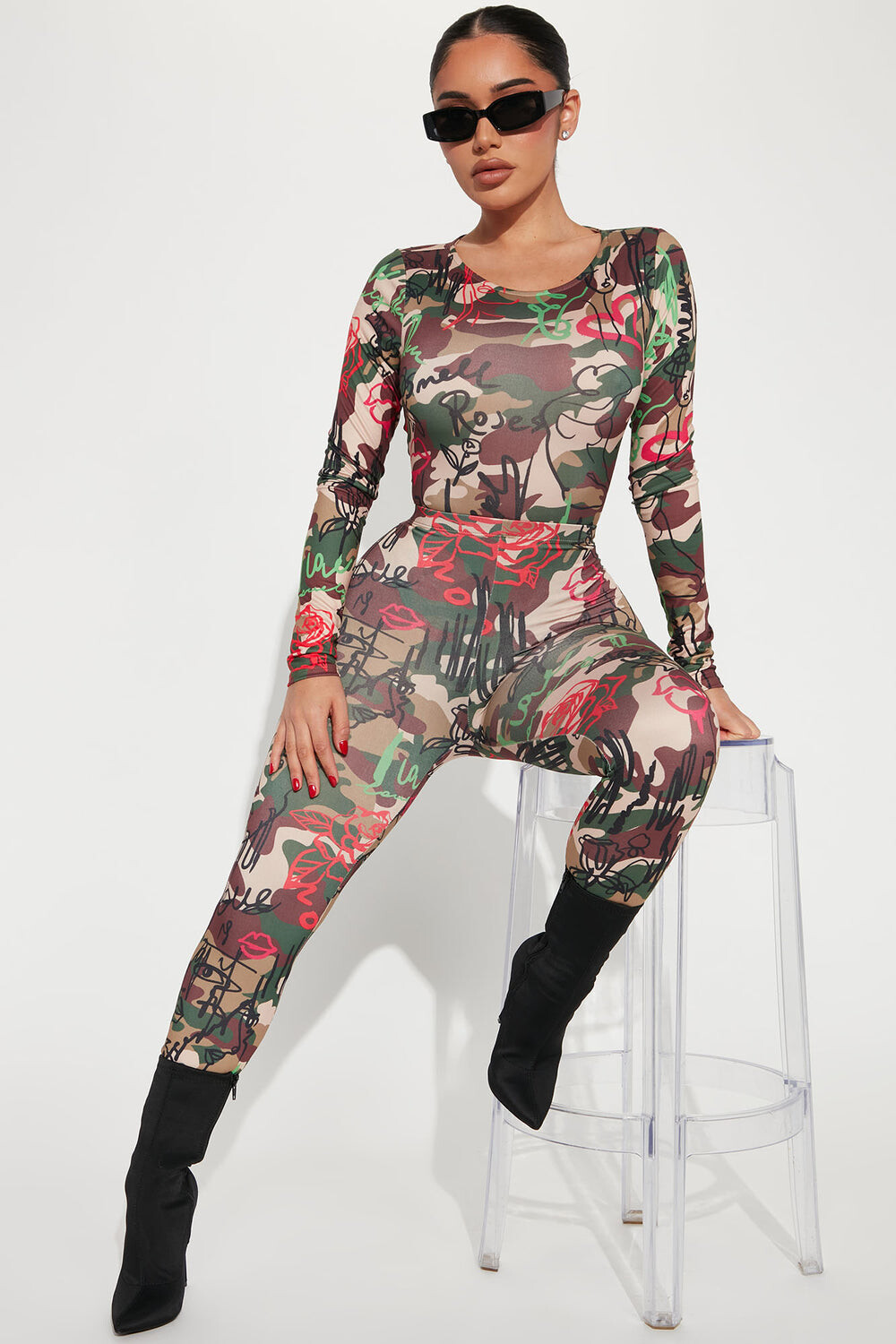 

Леггинсы Fashion Nova TP4251, оливковый