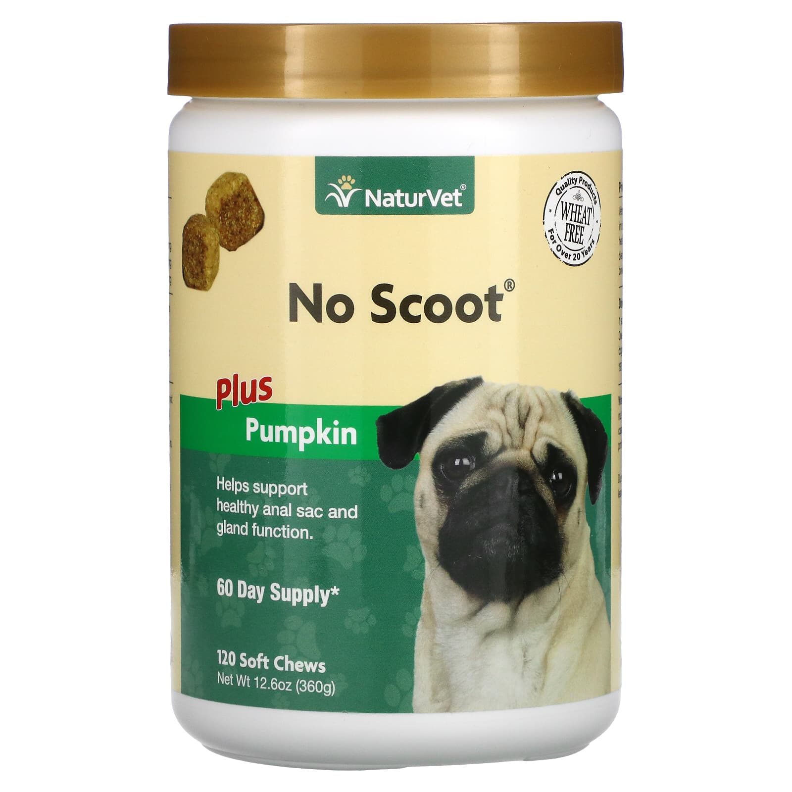 цена Добавка NaturVet No Scoot Plus Pumpkin для собак, 120 жевательных таблеток