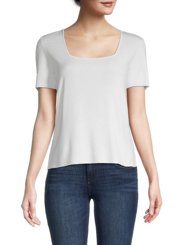 

Топ в рубчик Saks Fifth Avenue White