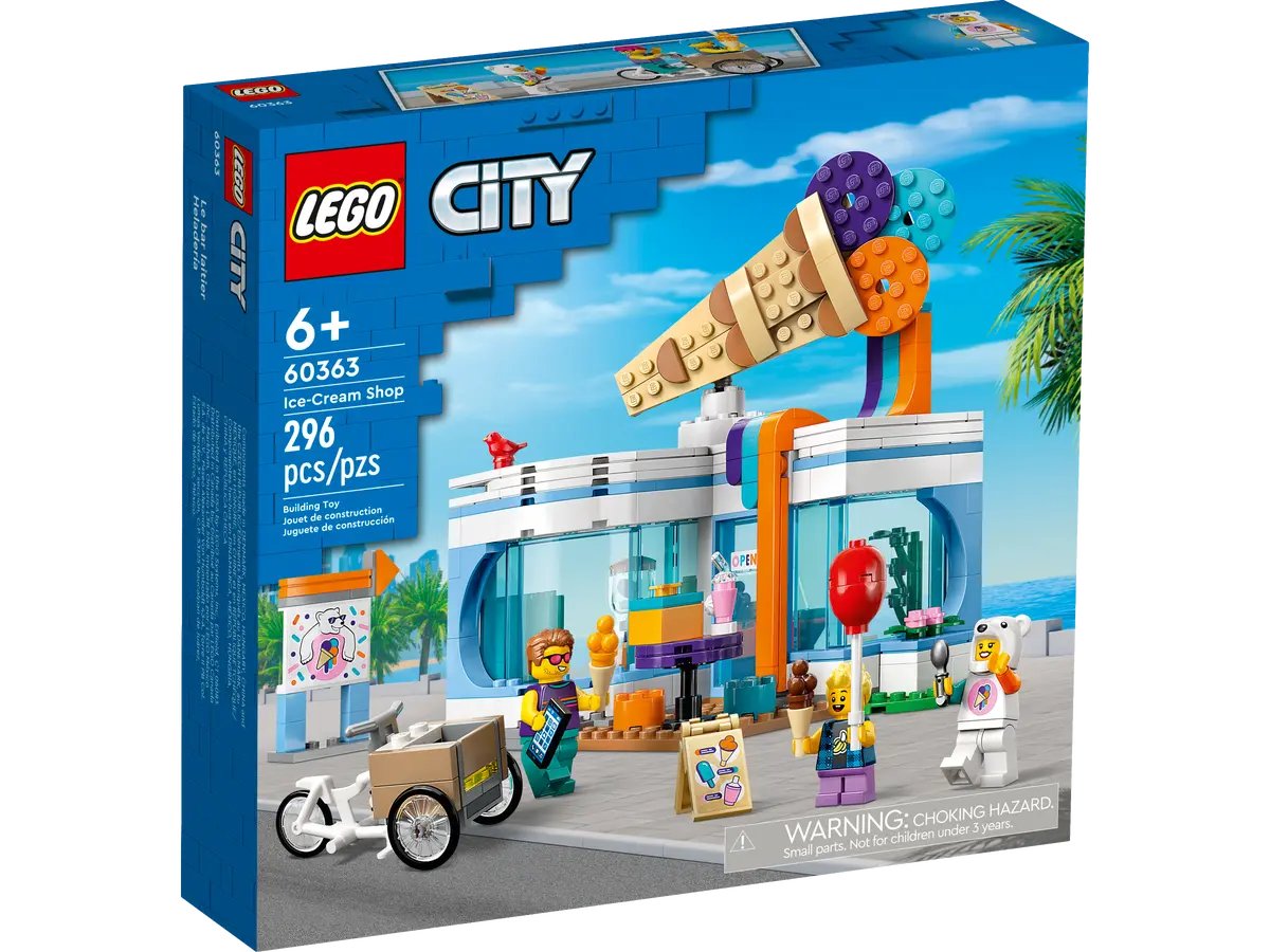 Конструктор Lego City Ice-Cream Shop 60363, 296 деталей конструктор lego city 60363 магазин мороженого