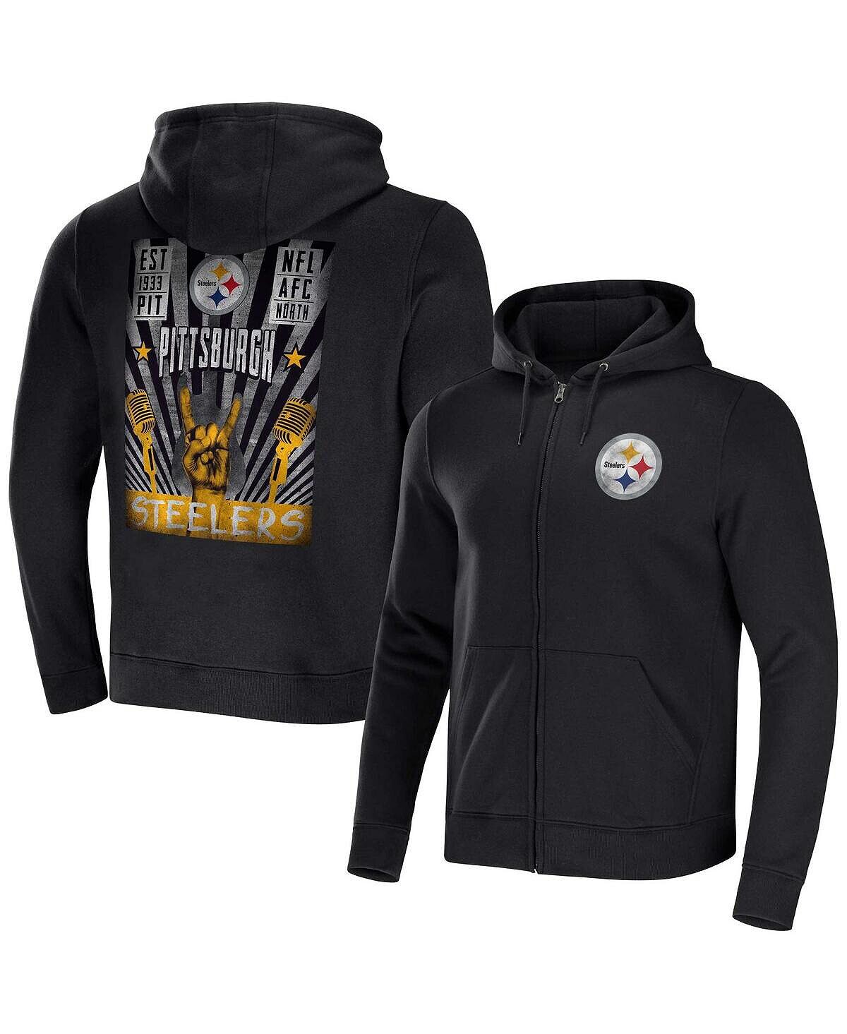 

Мужская коллекция nfl x darius rucker by black pittsburgh steelers rocker с капюшоном во всю молнию Fanatics, черный