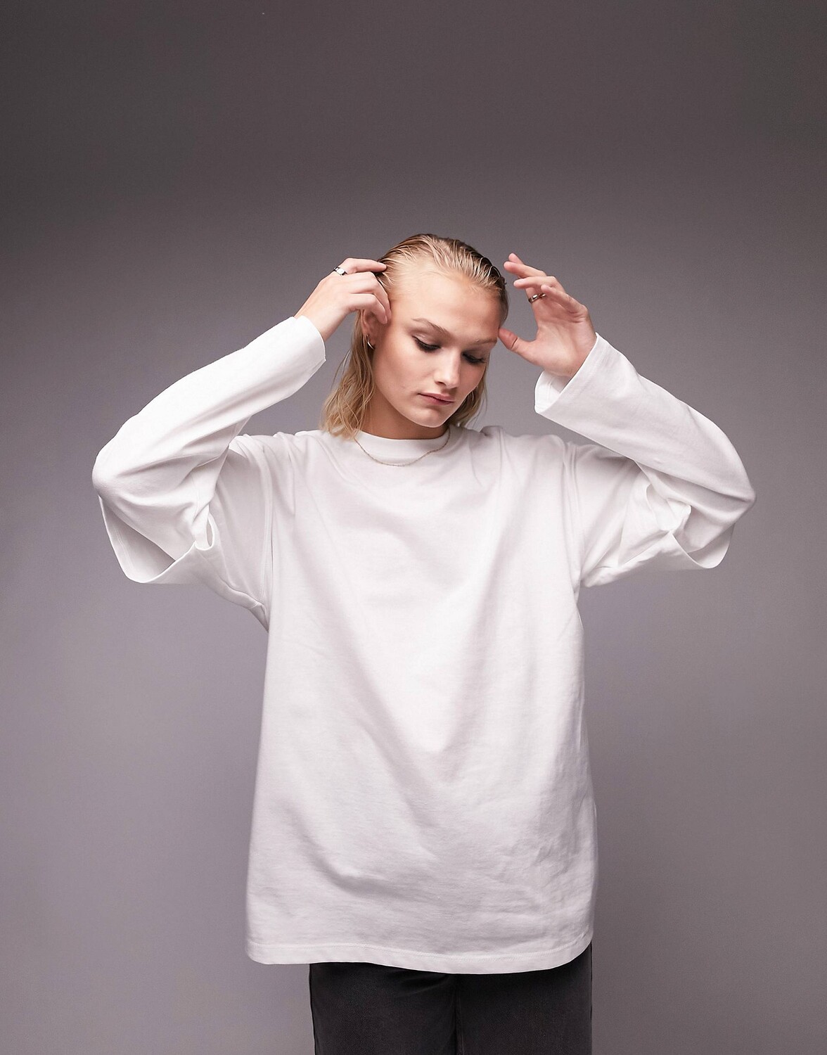 

Белая футболка Topshop 2 in 1, Белый