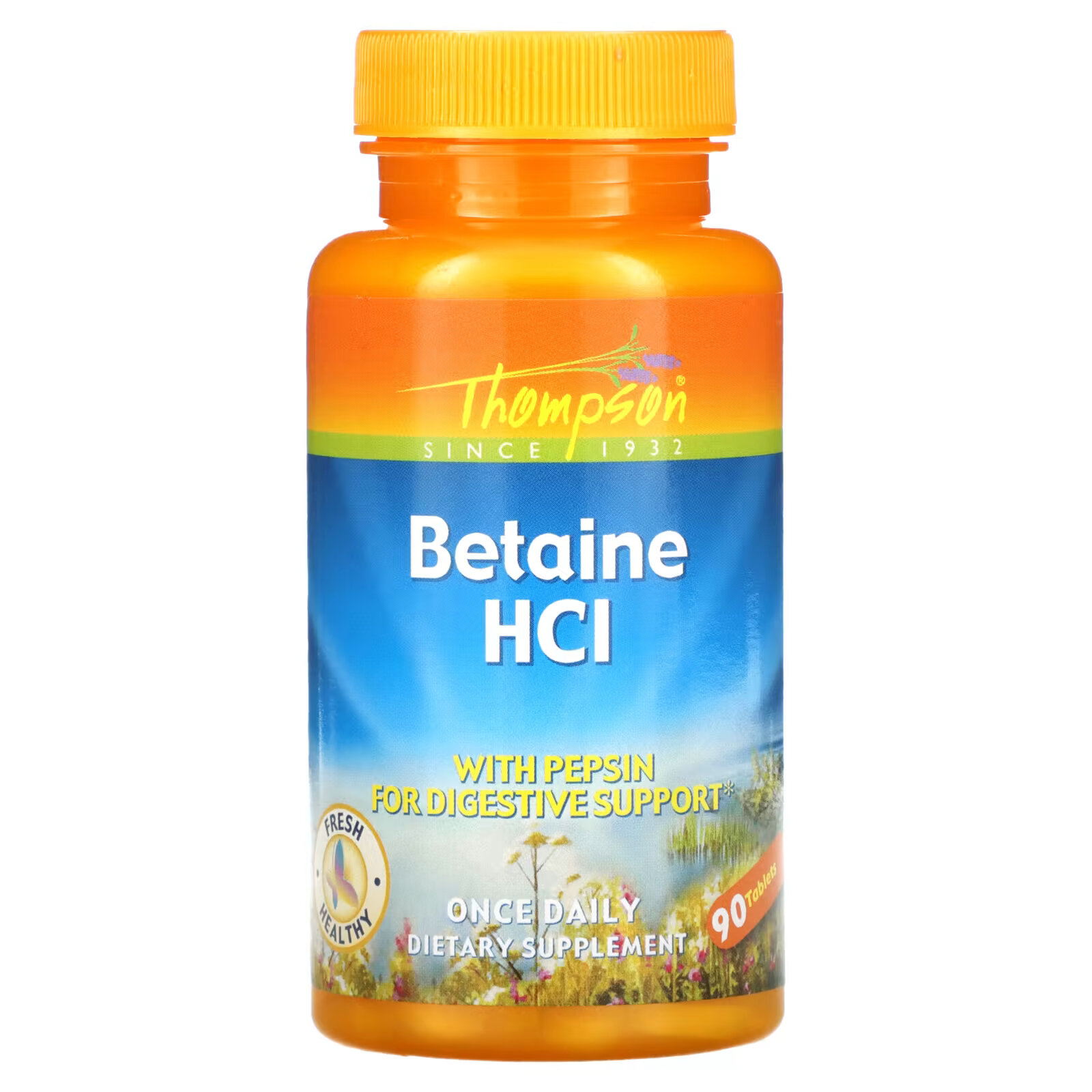 Thompson, Бетаин гидрохлорид, 90 таблеток naturesplus бетаин гидрохлорид betaine hydrochloride 600 мг 90 таблеток
