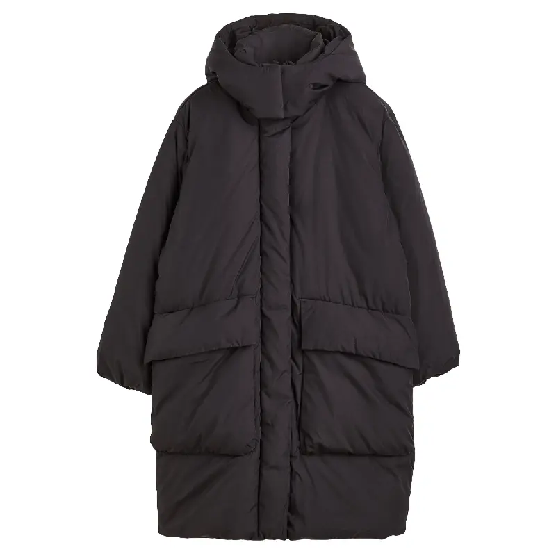 

Куртка утепленная H&M Hooded Quilted, черный