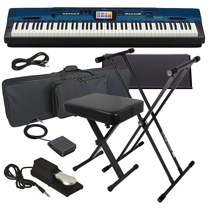 

Цифровое пианино Casio Privia Pro PX-560, синий НАБОР ДЛЯ СТОЙКИ PX560BE