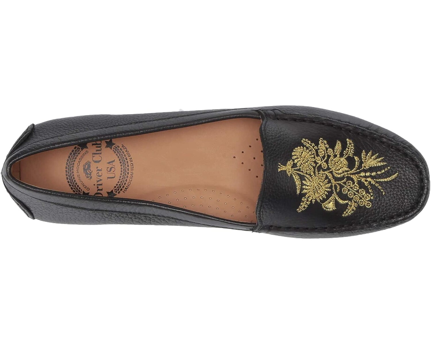 

Лоферы Women's Leather Made in Brazil Nashville Loafer Driver Club USA, черный