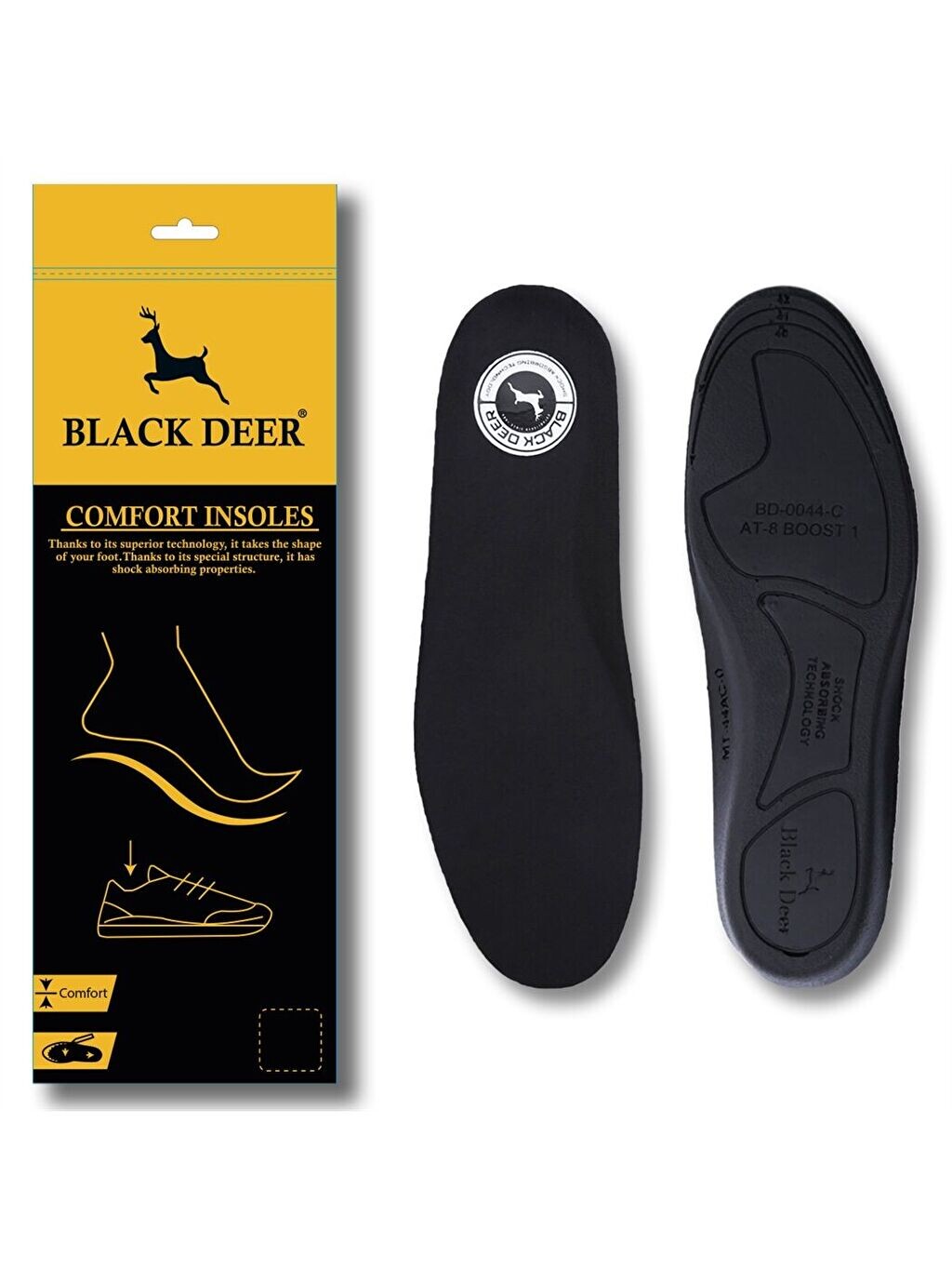 

Спортивные ортопедические стельки Absorb Technology N20 Black Deer Black Deer
