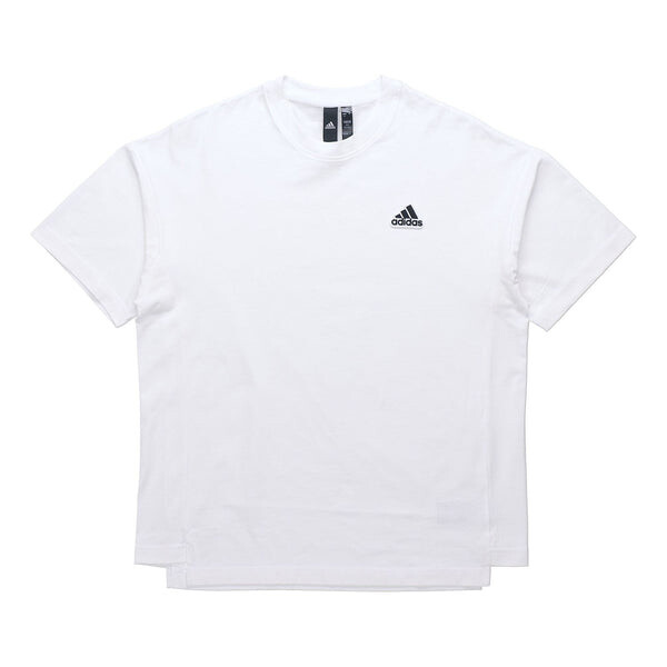 

Футболка Adidas Solid Color Round Neck Sports Short Sleeve White, Белый