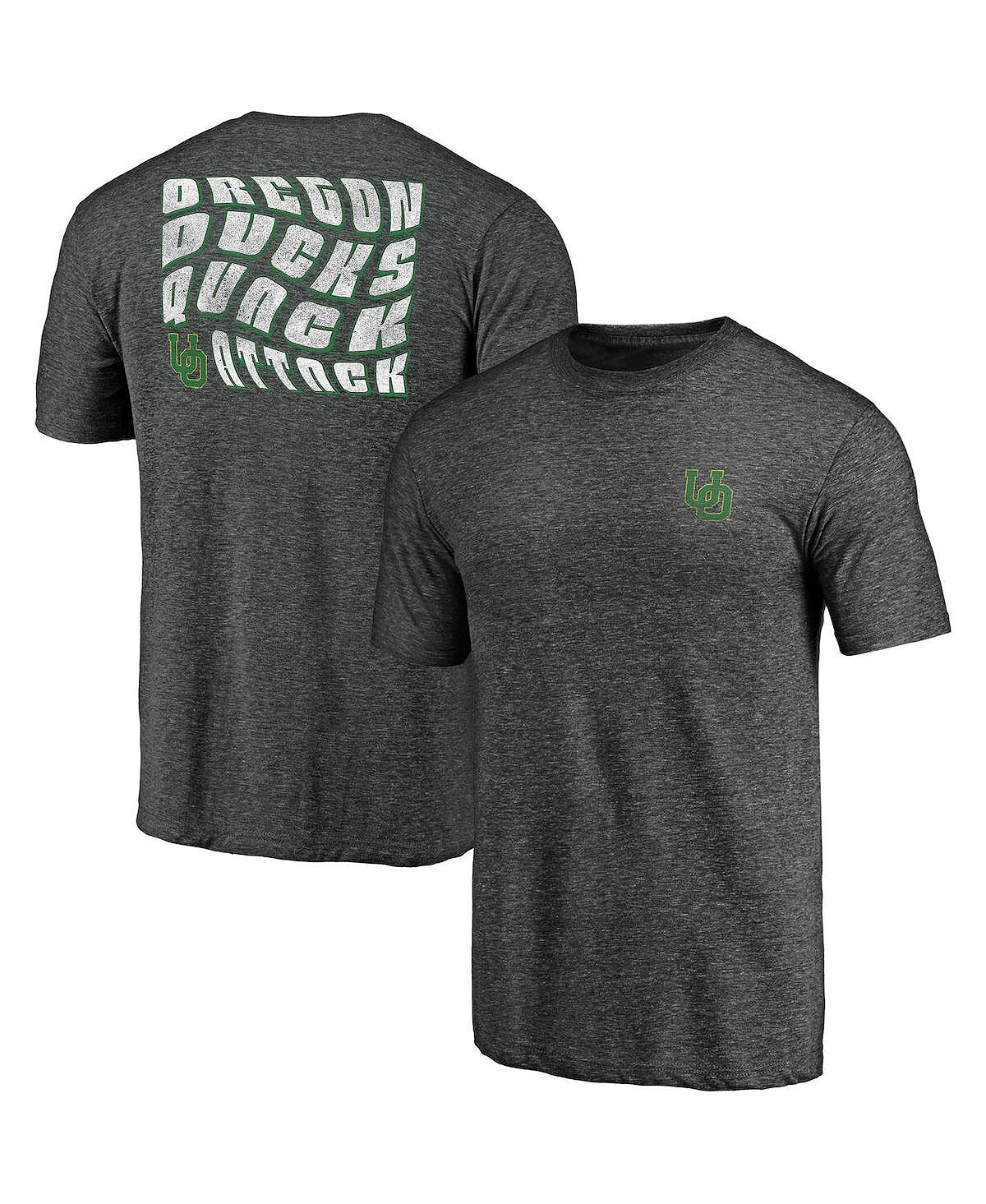 

Мужская футболка из трех смесовых тканей с меланжевым принтом oregon ducks wavy Fanatics, мульти