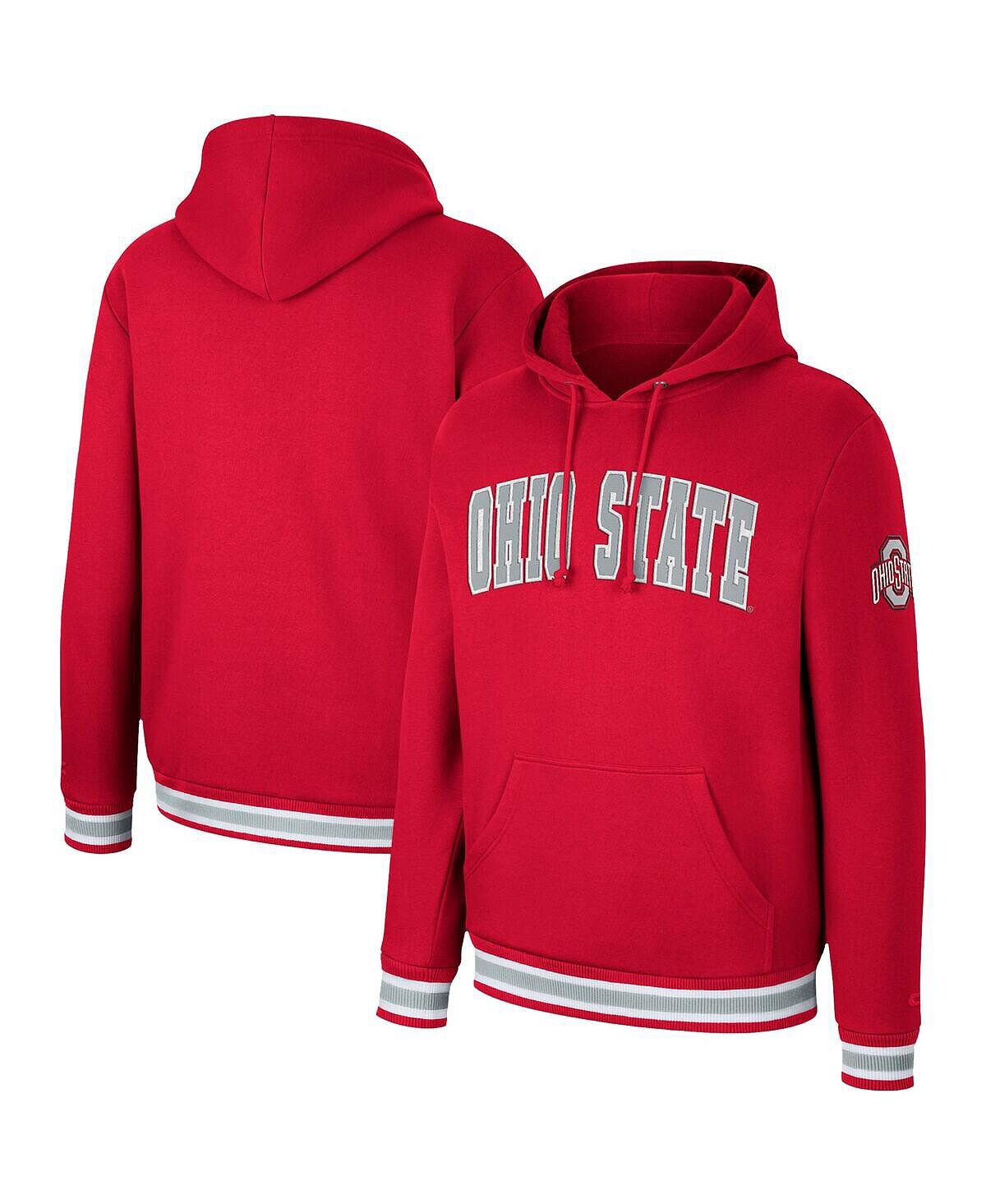 Мужская толстовка с капюшоном scarlet ohio state buckeyes varsity arch Colosseum фото