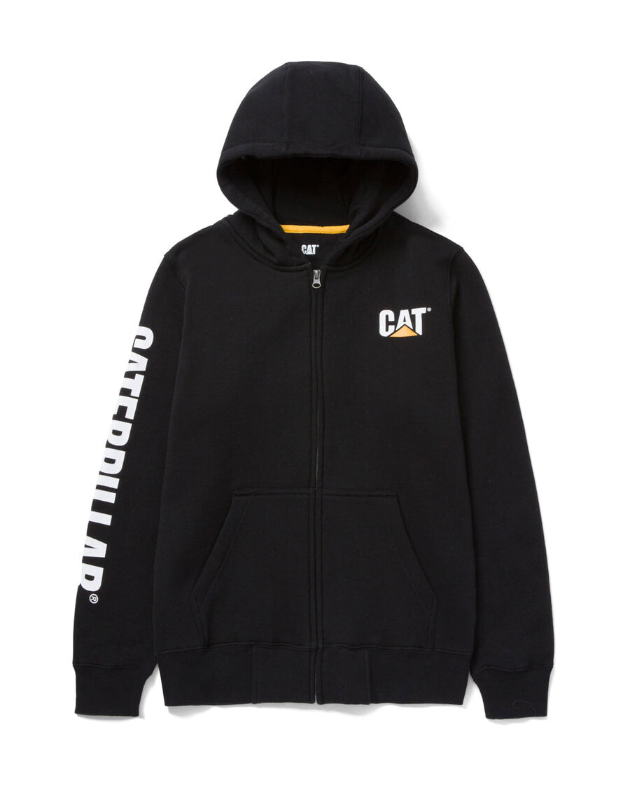 

Женская толстовка с капюшоном на молнии с логотипом CAT, черный
