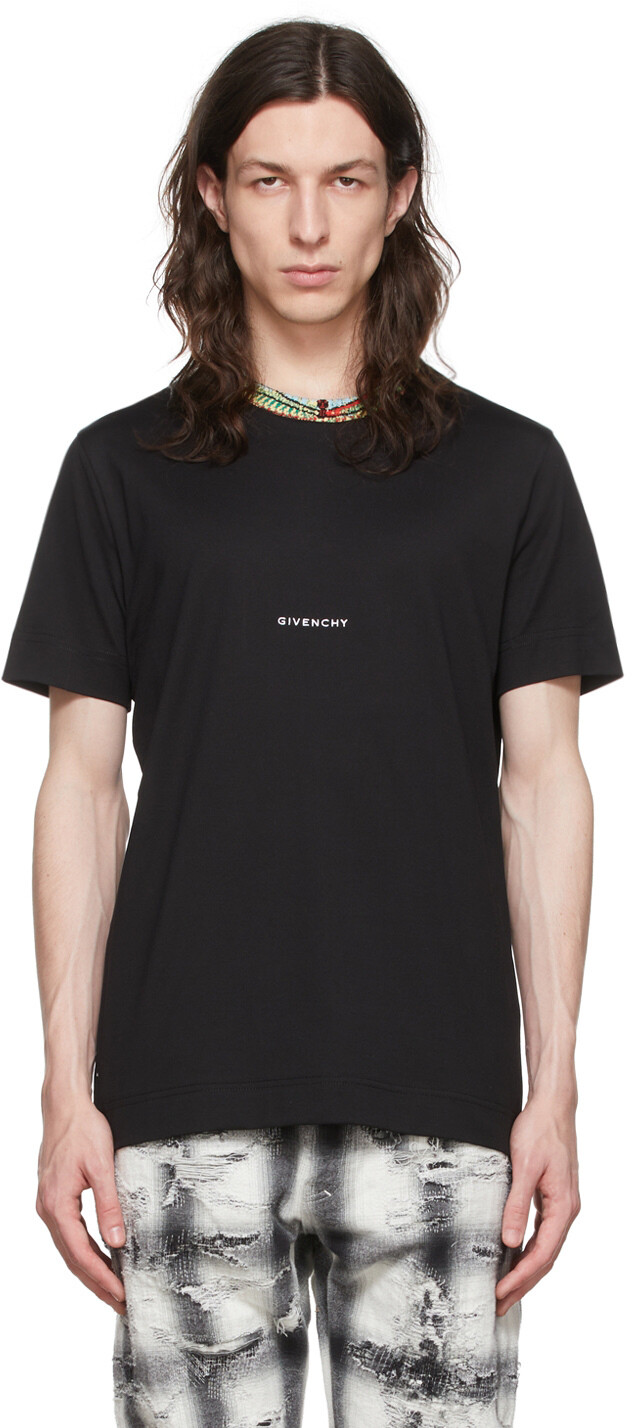 

Черная хлопковая футболка Givenchy, Черный