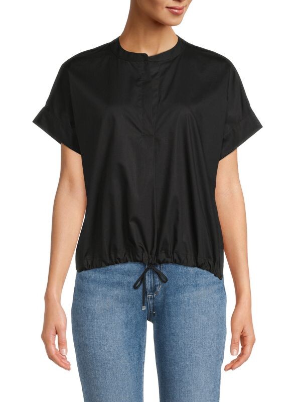 

Топ Calvin Klein с кулиской и подолом, черный