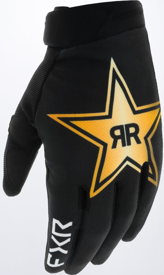 цена Перчатки FXR Reflex Rockstar для мотокросса, черный/золотой
