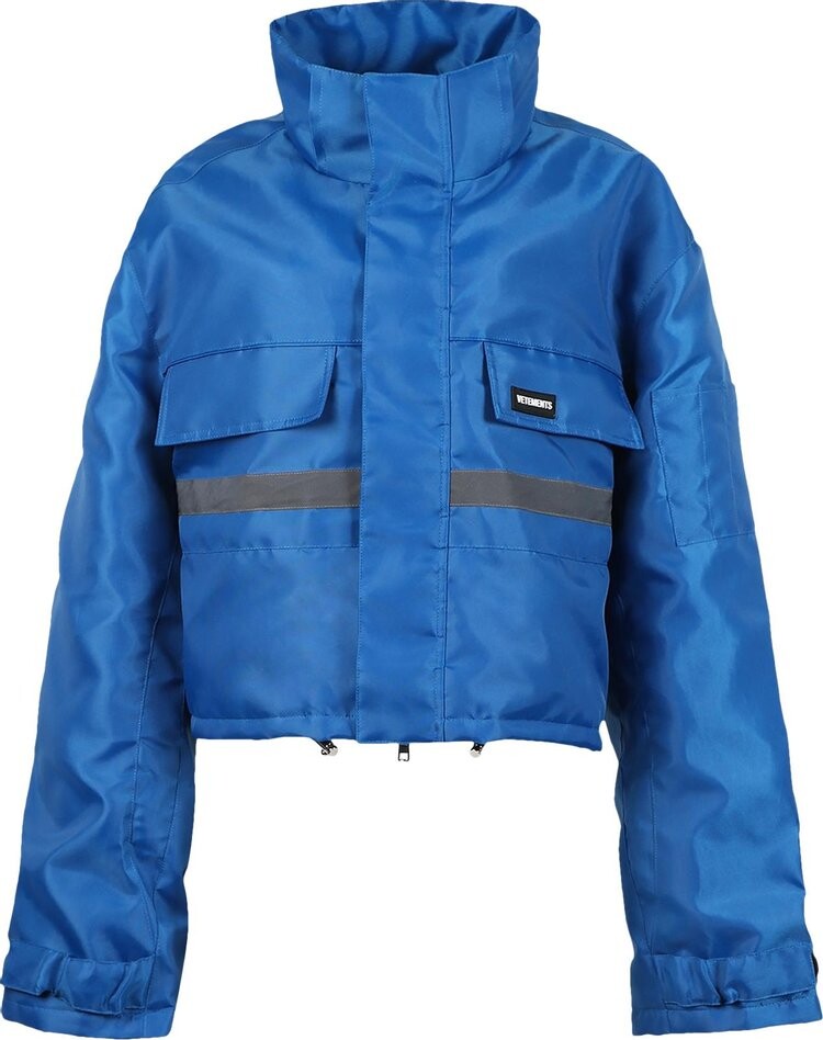 

Парка Vetements Cropped Reflector Parka 'Royal Blue', синий
