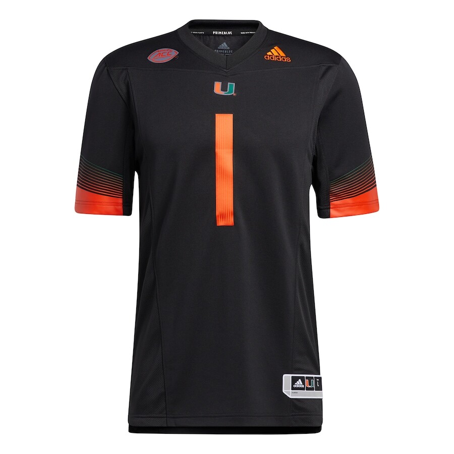 

Джерси adidas Miami Hurricanes, черный