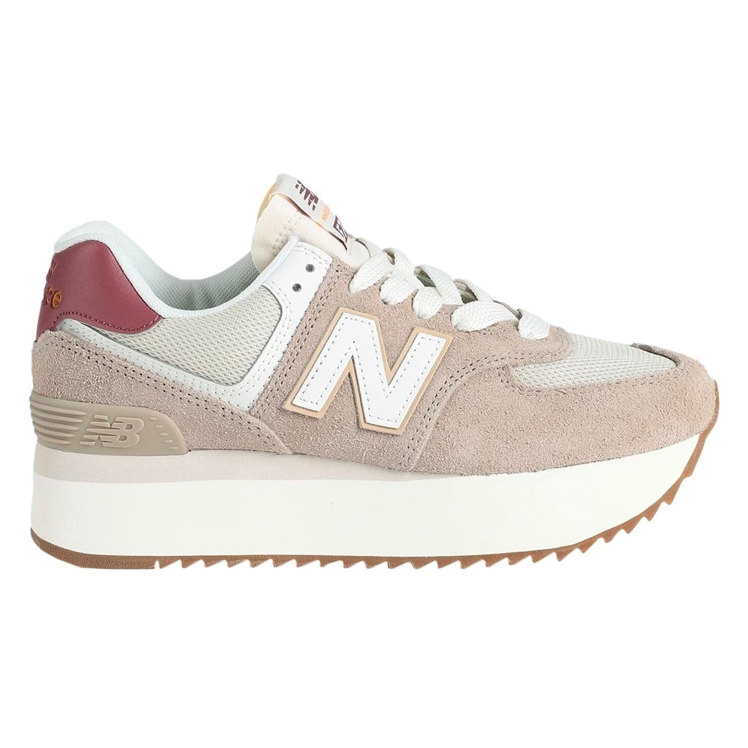 

Кроссовки New Balance 574+, бежевый/бордовый