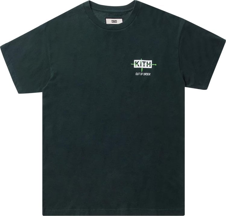 Футболка Kith Out Of Order Tee 'Hunter Green', зеленый - фото