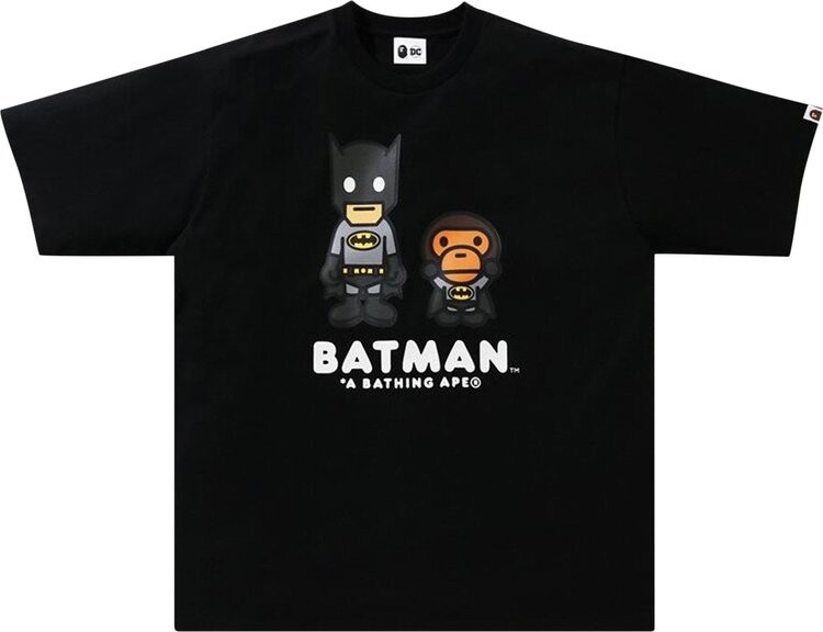

Футболка BAPE x DC Baby Milo Batman Relaxed Fit Tee 'Black', черный