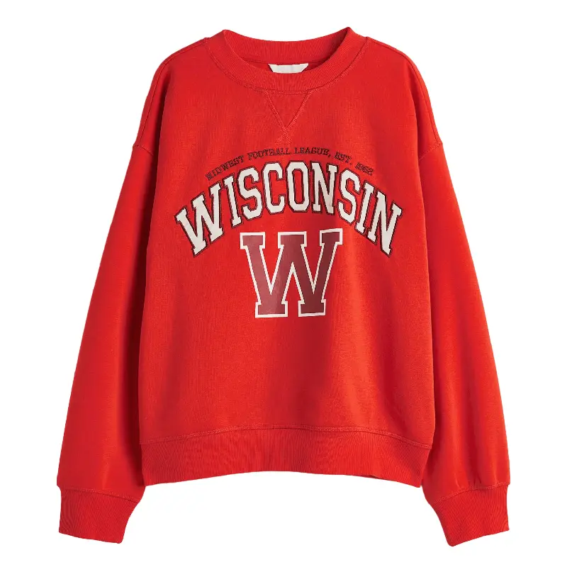 

Свитшот H&M Wisconsin, оранжево-красный