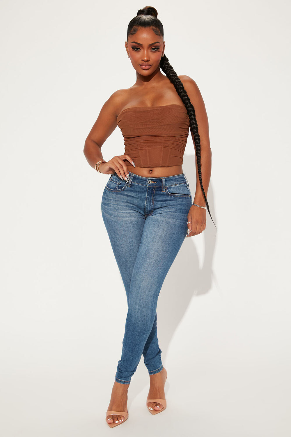 

Джинсы скинни Fashion Nova FN24179WB03, синий