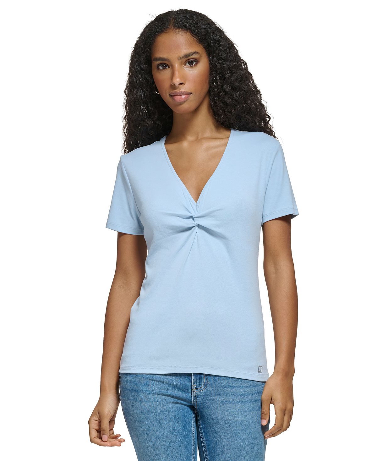 

Женская футболка с v-образным вырезом спереди twist Calvin Klein, мульти
