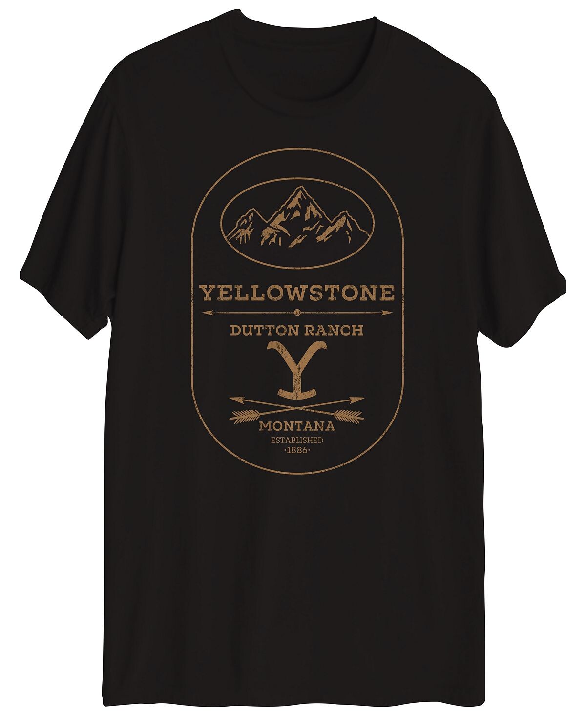 

Мужская футболка с короткими рукавами yellowstone Hybrid, черный