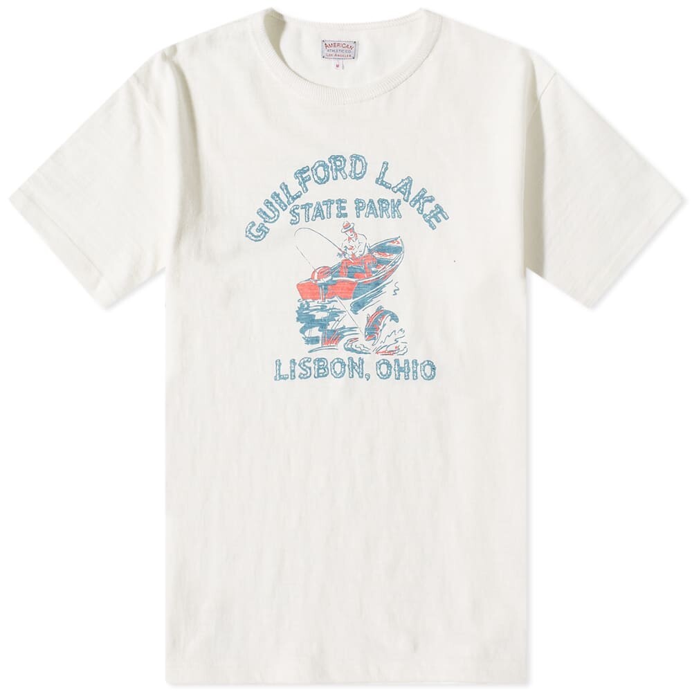 

Футболка The Real McCoys Joe McCoy Guildford Lake Athletic Tee, Белый