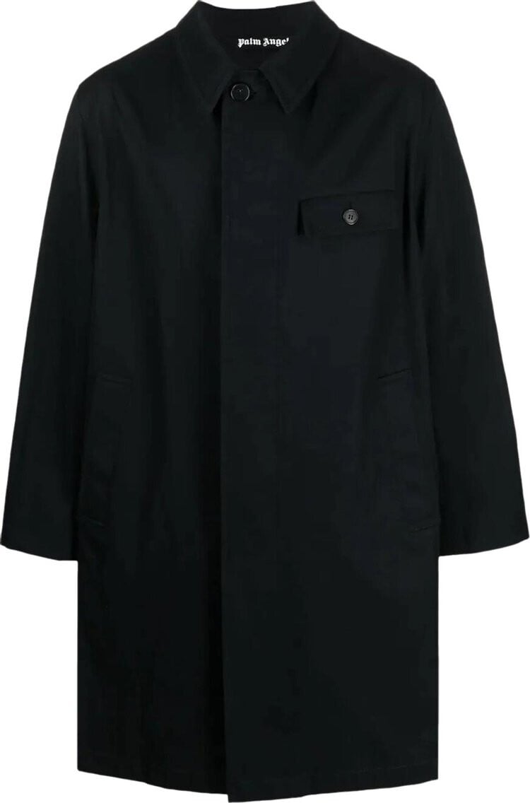 

Пальто Palm Angels Light Weight Logo Coat Black/White, разноцветный