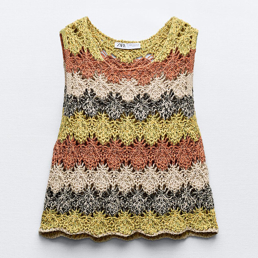 Топ Zara Open Knit, мультиколор