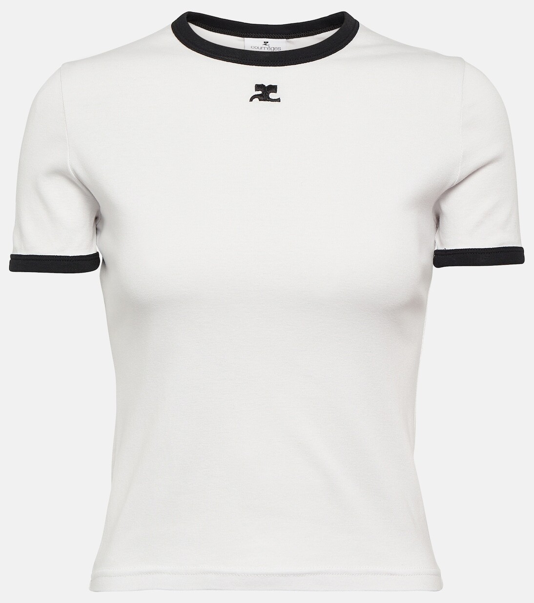 

Хлопковая футболка Reedition с логотипом Courrèges, белый