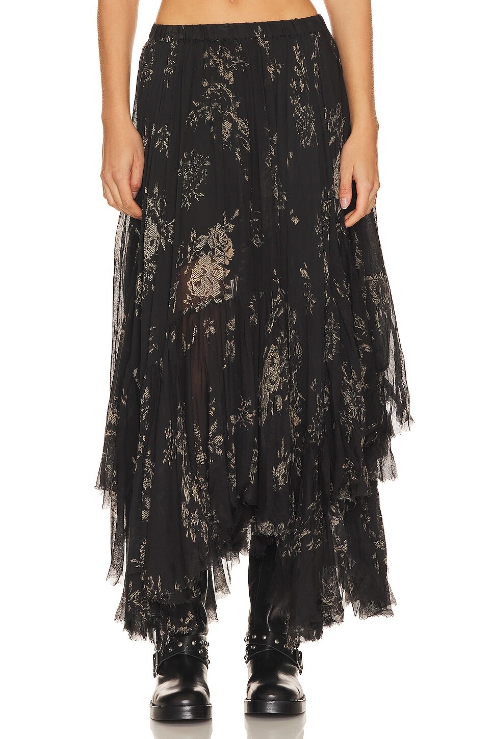 

Юбка Free People Printed Clover, цвет Night Combo