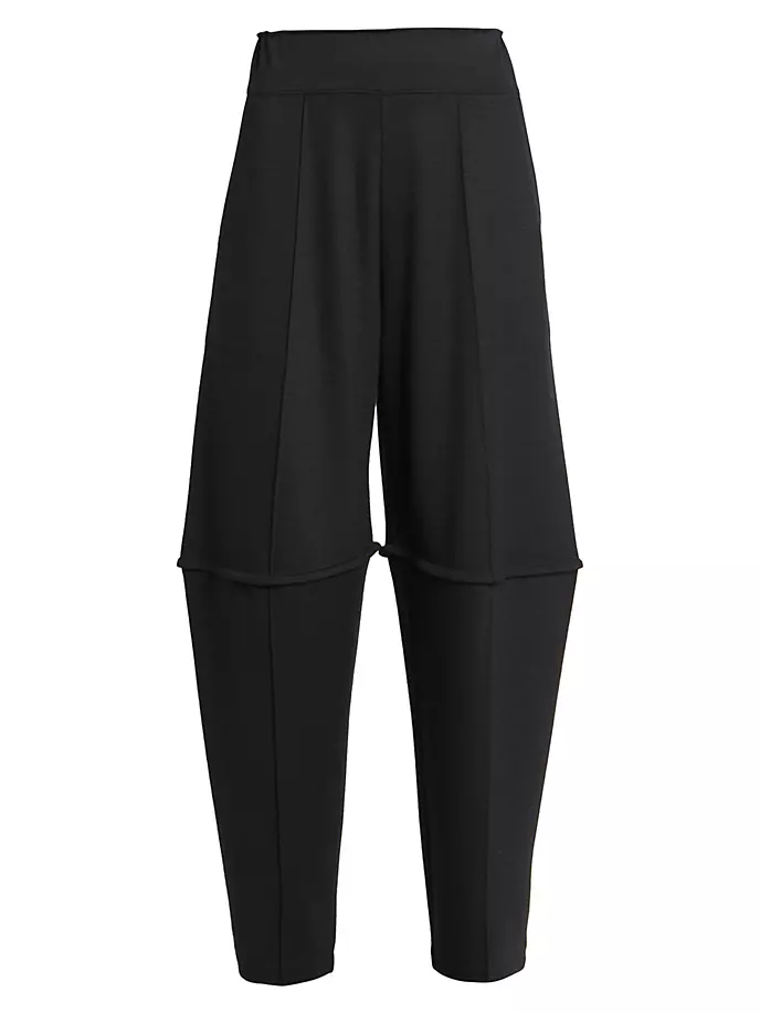 

Широкие брюки из шерстяного джерси Issey Miyake, черный