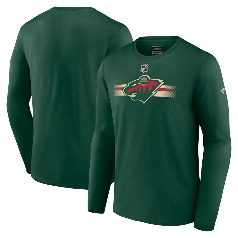 

Футболка с длинным рукавом Fanatics Branded Minnesota Wild, зеленый