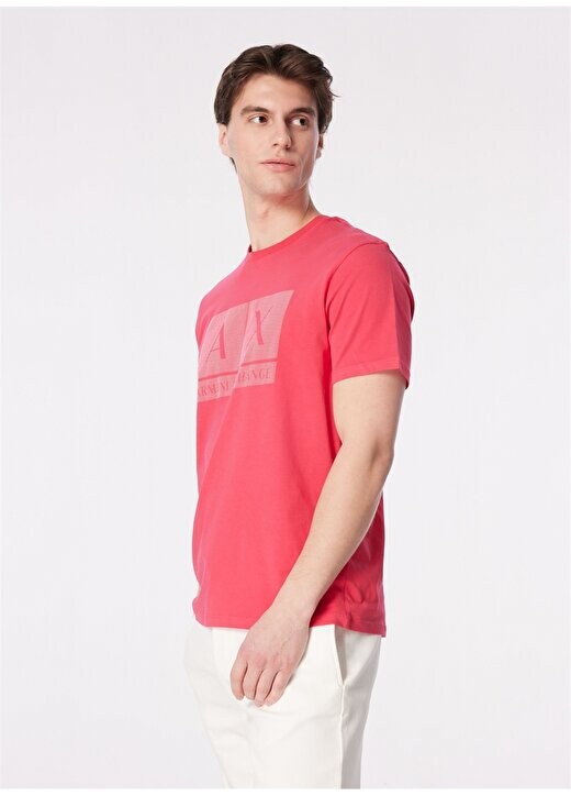 

Однотонная розовая мужская футболка с круглым вырезом 3DZTCE ZJ3VZ 14BL Armani Exchange, розовый