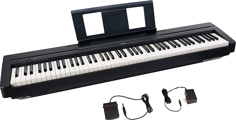 Yamaha P-45 88-взвешенное цифровое пианино P-45 Digital Piano lut y 45 стойка для цифрового пианино yamaha p 35 45 85 95 105 115 черная lutner