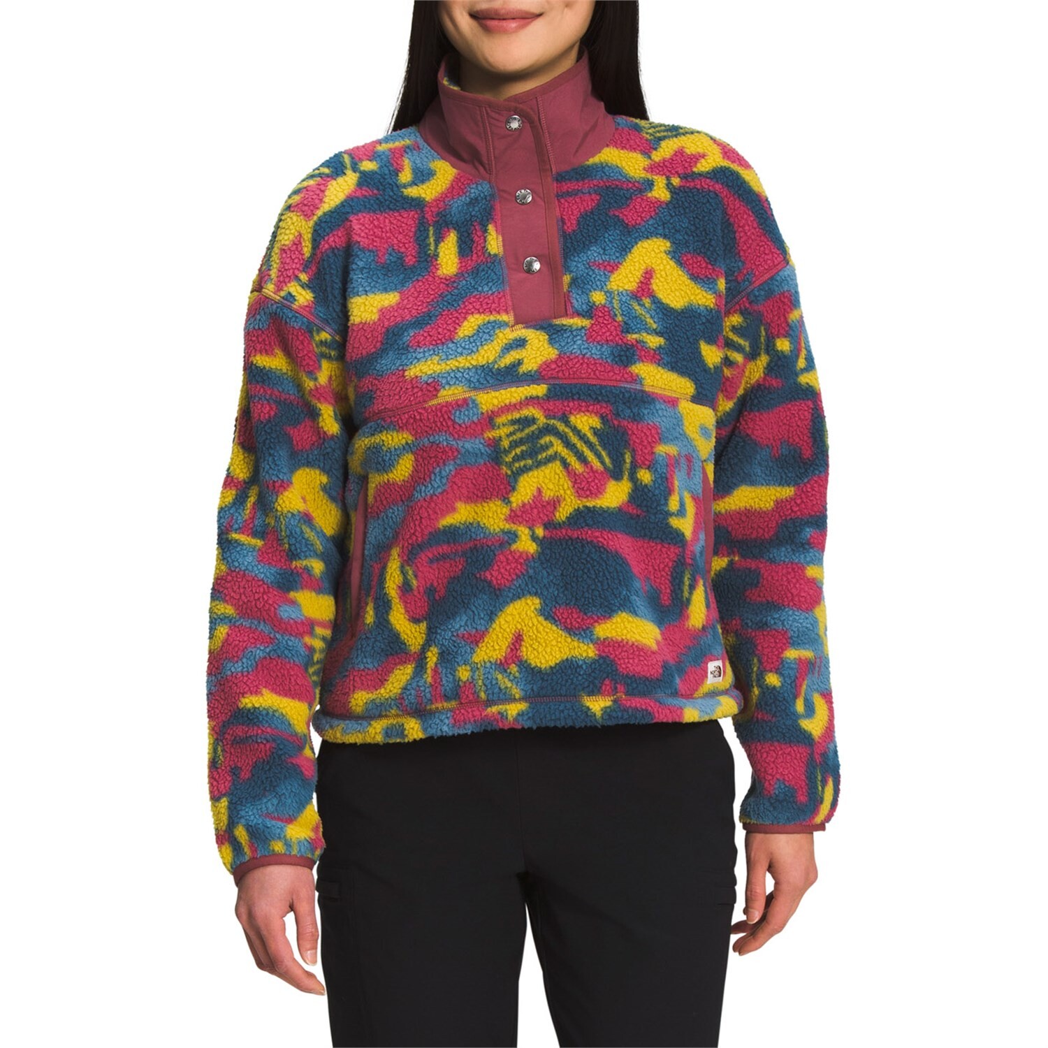 

The North Face Printed Cragmont 1/4 Snap Fleece - Женские, синий