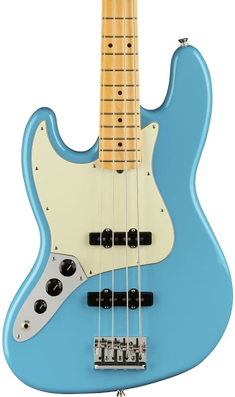 

Fender American Professional II Jazz Bass Left Hand MP Miami Blue с футляром