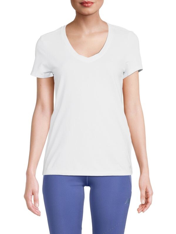 

Активная футболка с v-образным вырезом Calvin Klein Performance Ivory