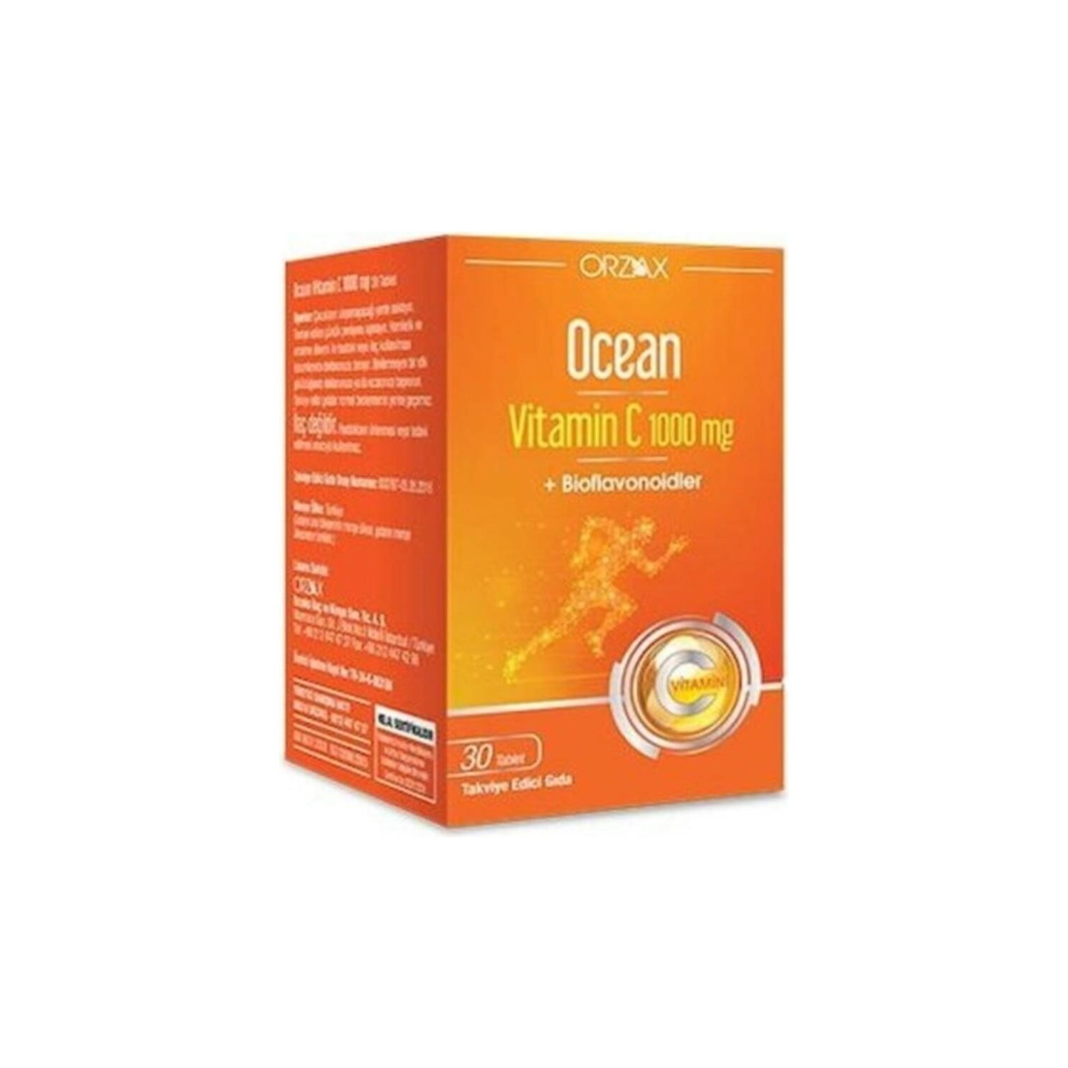 Витамин С Ocean 1000 мг, 30 таблеток natural factors vitamin c crystals 1000 mg 250 gm