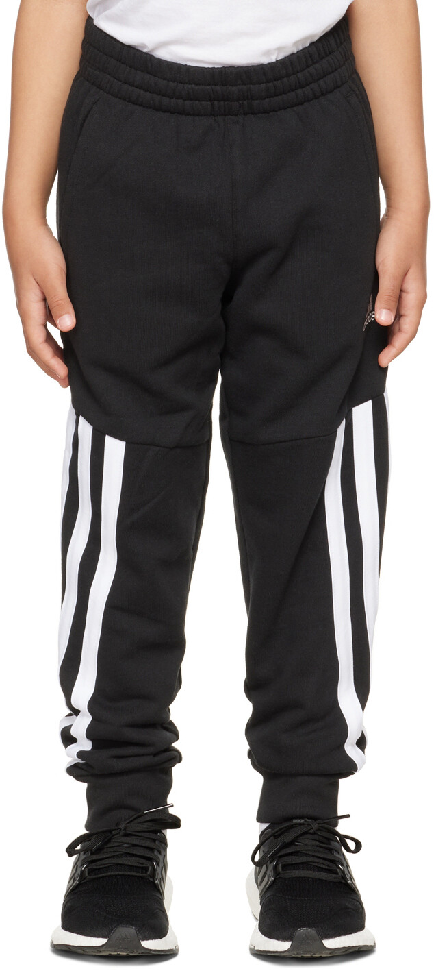 

Детские черные флисовые штаны для больших детей adidas Kids